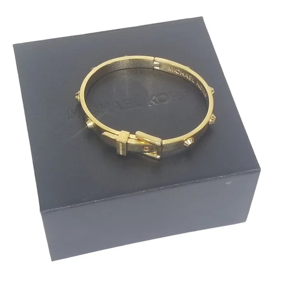 Michael Kors Astor Studded Gold Buckle Bracelet Bangle with Original Box - Picture 4 of 7